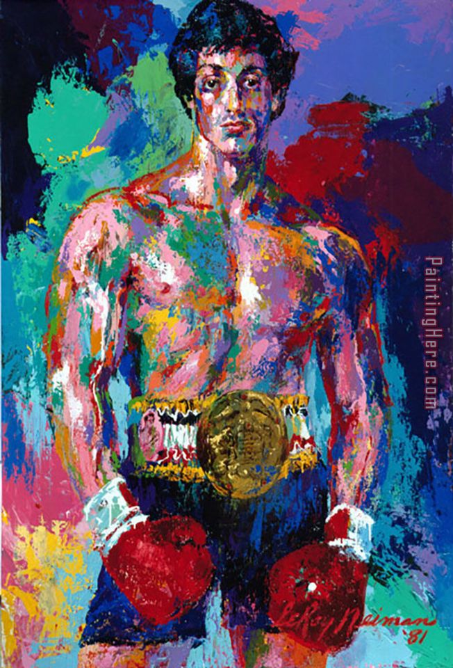 Rocky Balboa 1981 painting - Leroy Neiman Rocky Balboa 1981 art painting
